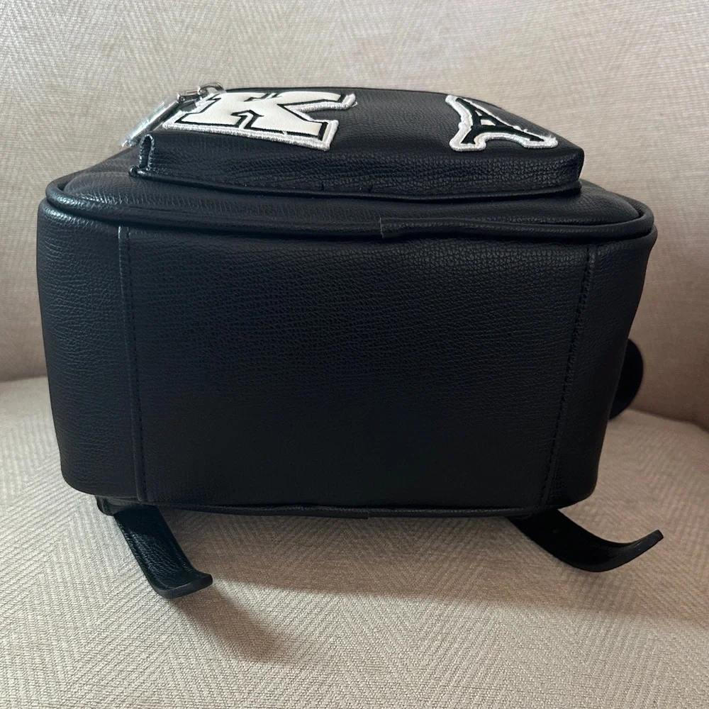 Karl Lagerfeld Black Backpack with Iconic Patches